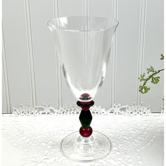 Mikasa Festive Kensington Wine Water Glasses Set of 4 Holiday Christmas - Picture 6 of 11